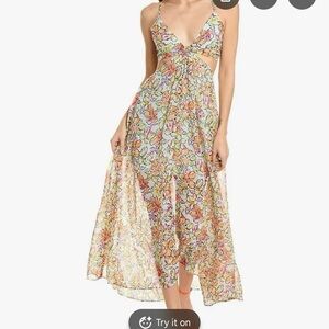 Maje Floral Backless Dress - Multicolor